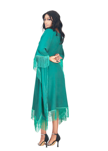 Ninies- Ivy fringe Dress (Green)
