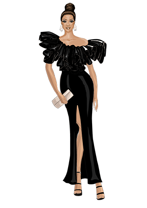 Ninies Naomi black dress pent