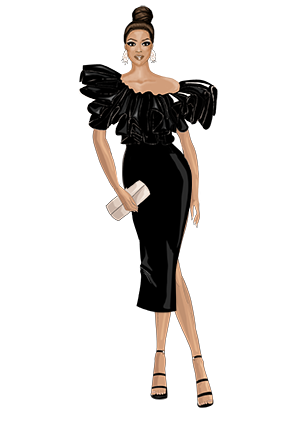 Ninies Naomi black dress skirt