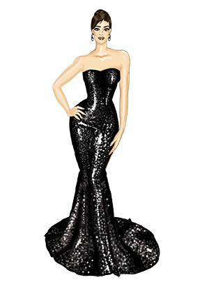 Sue shimmer dress full length